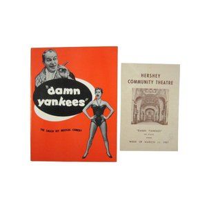 Damn Yankees Souvenir Program Musical Bobby Clark Horace Mcmahon Ralph Lowe 1957